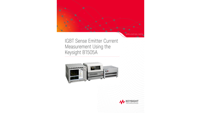 IGBT Sense Emitter Current Testing Using the B1505A